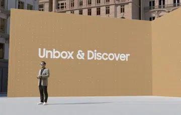 JH Han, President of Samsung's Visual Display Business opened Samsung's Unbox & Discover event.