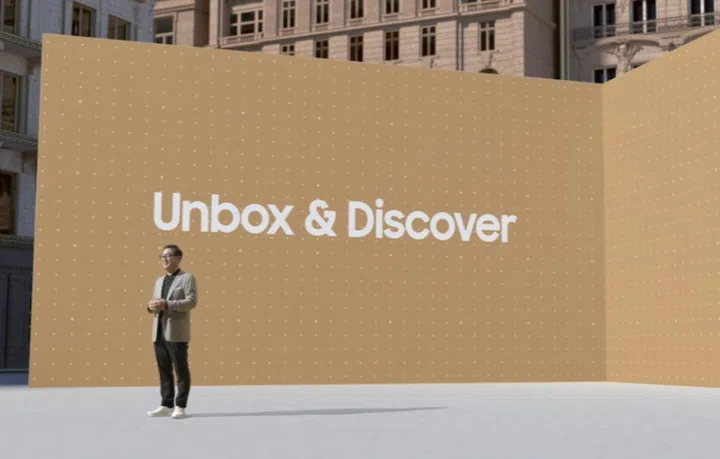 JH Han, President of Samsung's Visual Display Business opened Samsung's Unbox & Discover event.