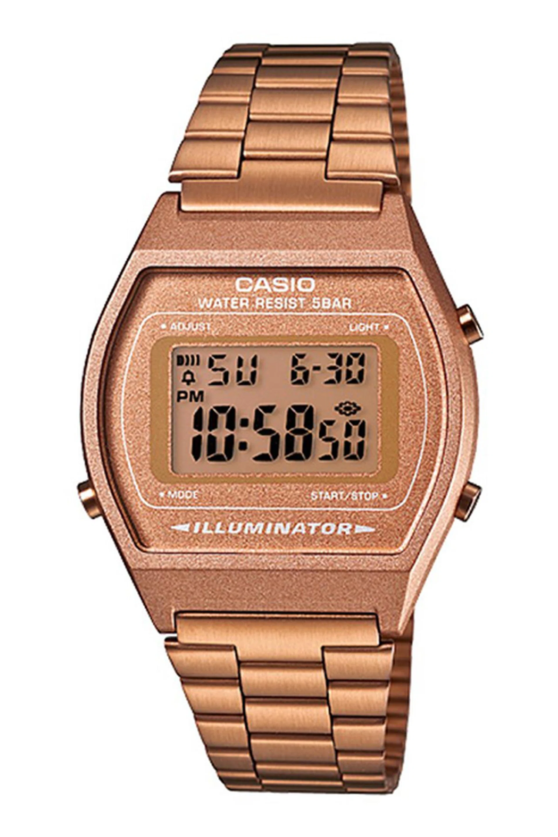 Casio Ladies Rose Gold Stainless Steel Digital Watch B640WC-5A