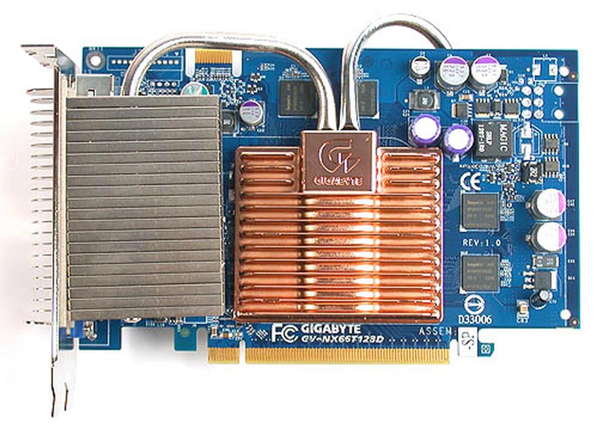 Placa de Vídeo Geforce FX 5200 256MB DDR 64Bits DVi VGA AGP Semi Nova