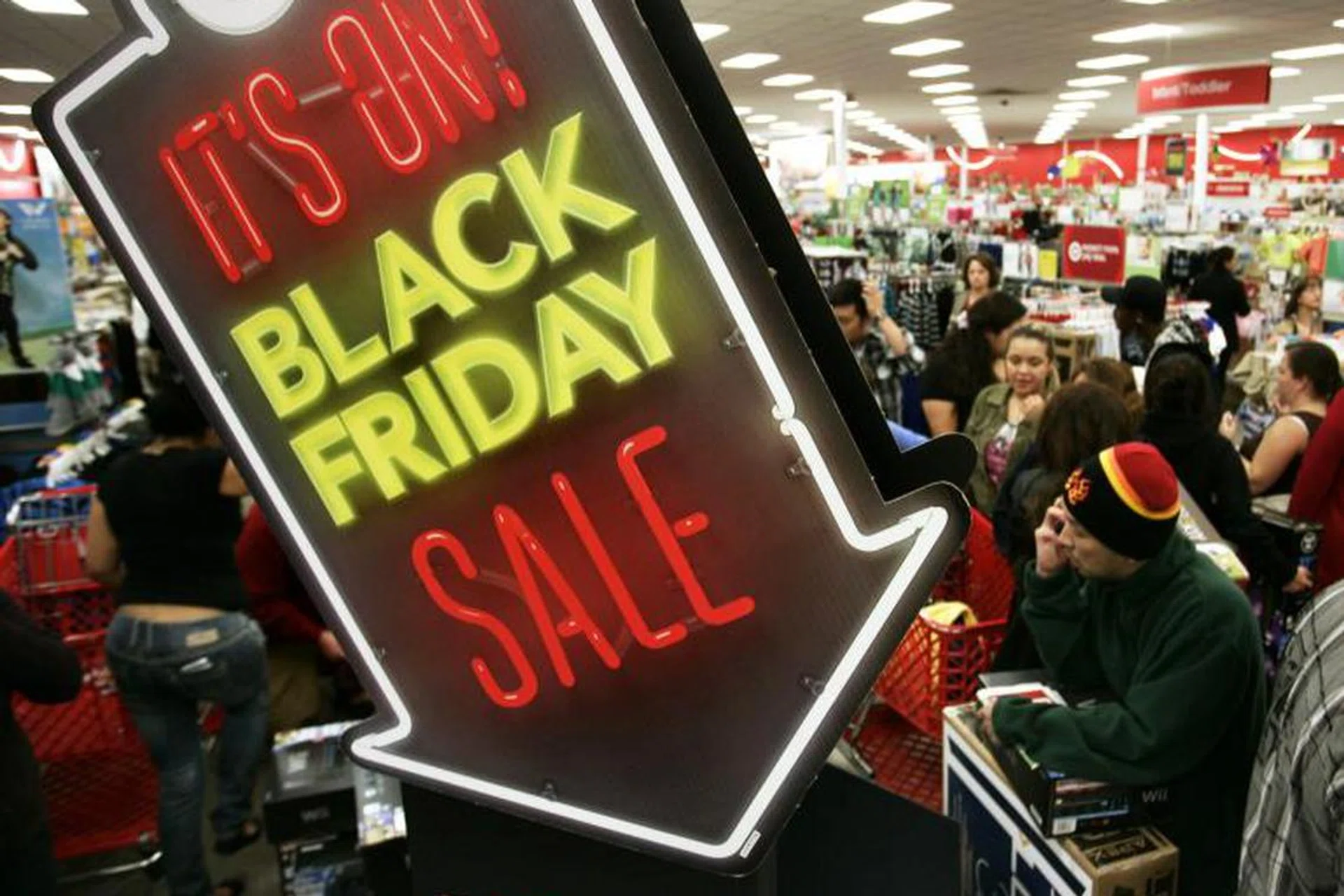 Black Friday sales at US retailer Target.