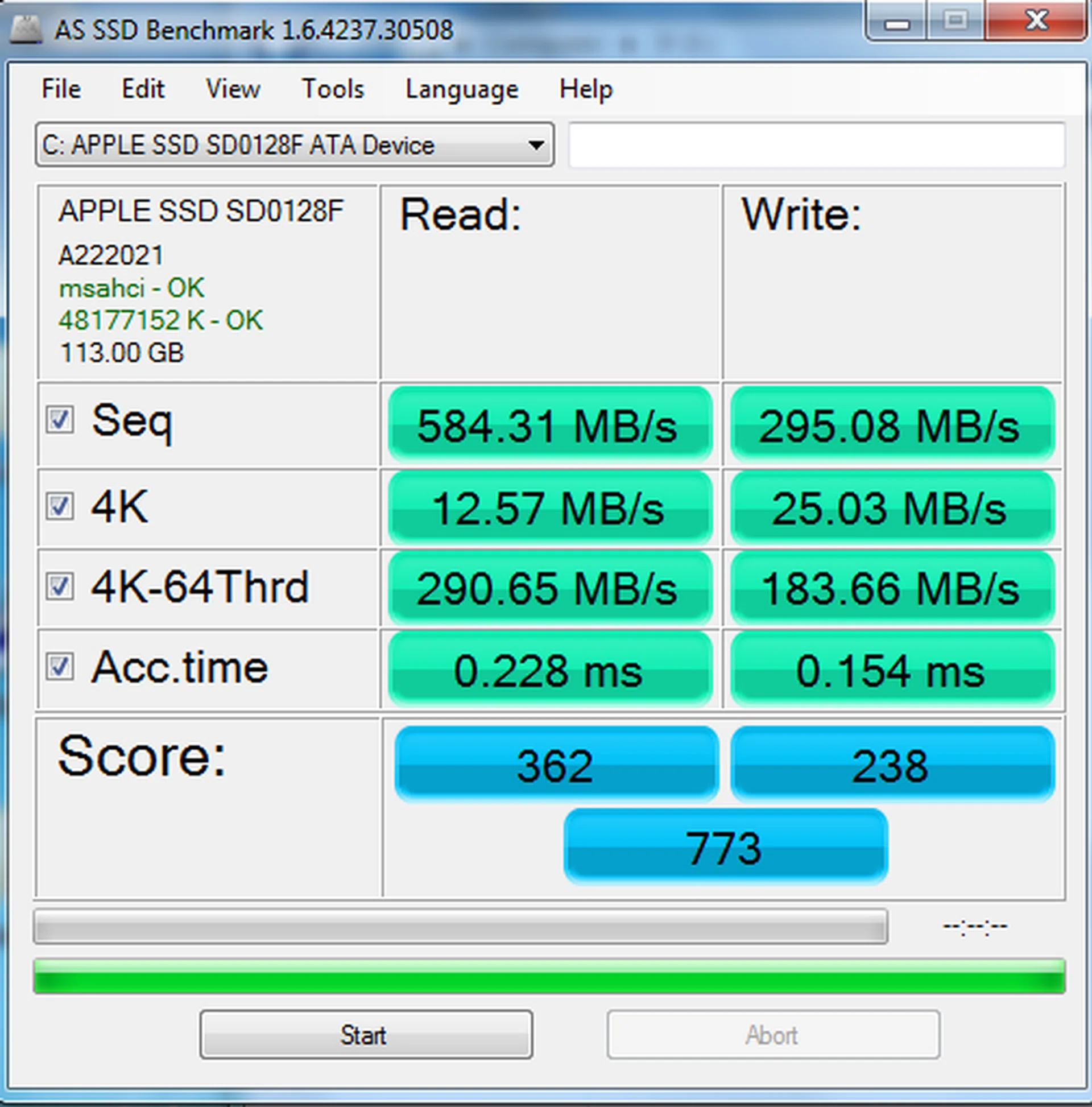 The PCIe-based SSD produced respectable figures on AS SSD benchmark.
