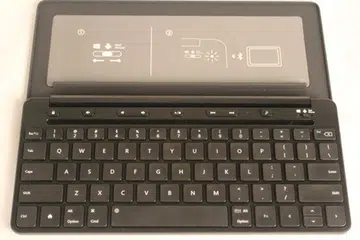 There are no shortcut buttons and the left and right arrows (bottom right) are smaller on the Wedge than on the Universal Mobile Keyboard (pictured).