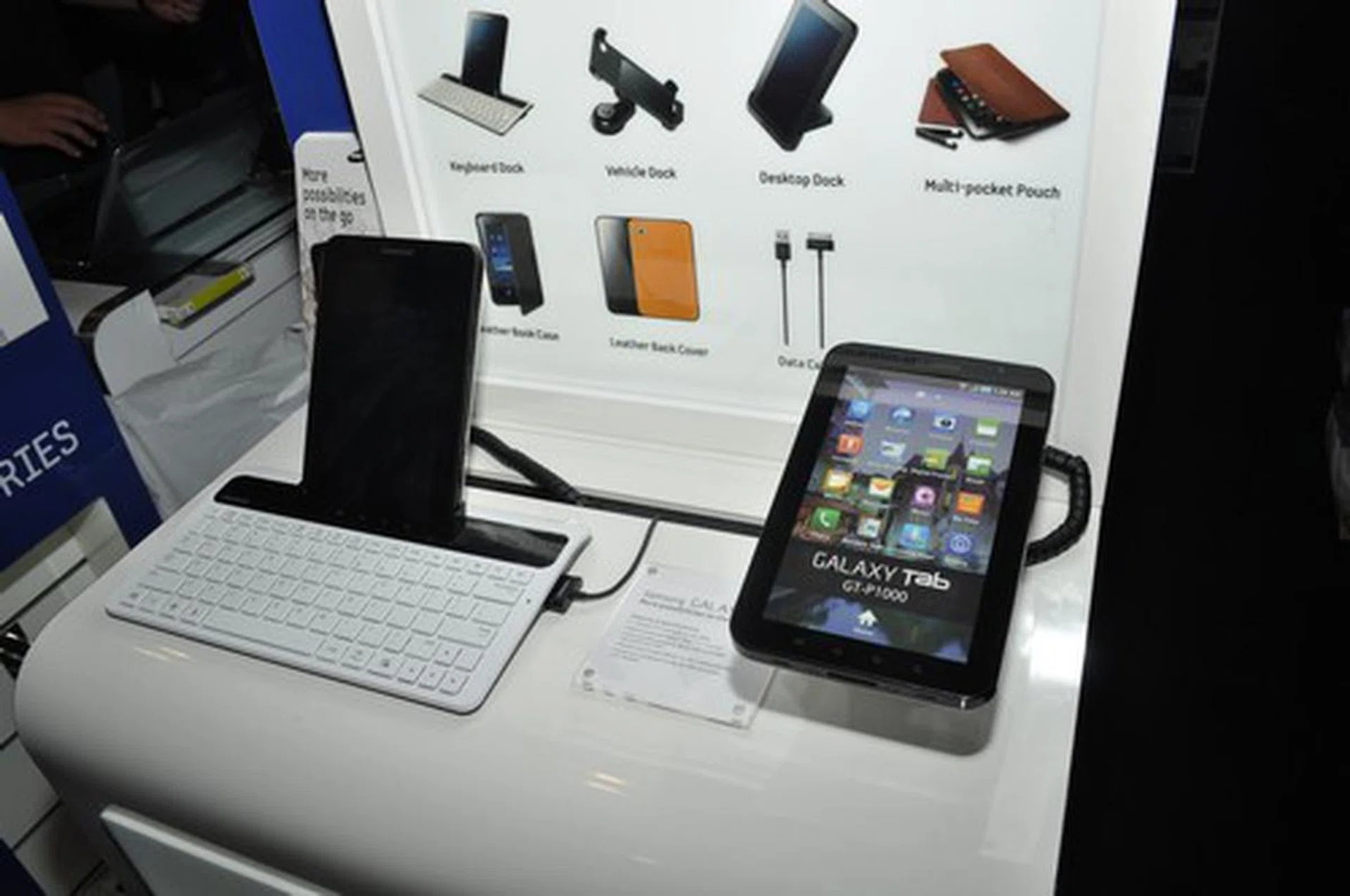 The original Samsung Galaxy Tab is also on hand, going for $898 (U.P. $998) without contract.