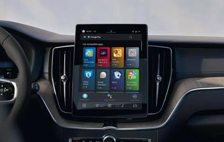 An example of Google tablet apps compatible with in-car displays, showcasing the Volvo XC60. Photo: Google.