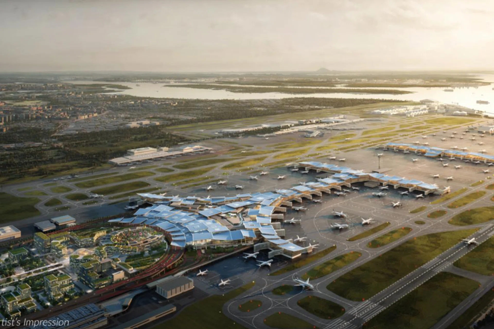 An artist's impression of Changi Airport Terminal 5 when it's finally ready. Image: Changi Airport Group.