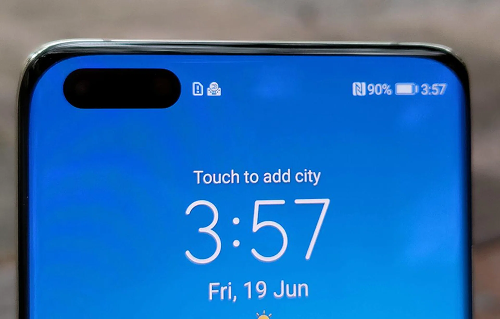 The punch-hole camera on the front is larger than most as it contains a Depth Sensing Camera on top of its 32MP selfie cam.