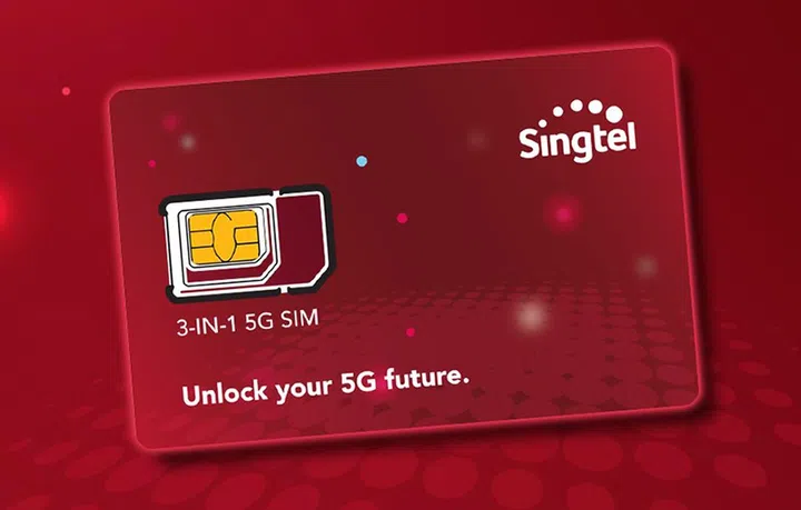 File photo: Singtel 5G SA SIM card, by Singtel.