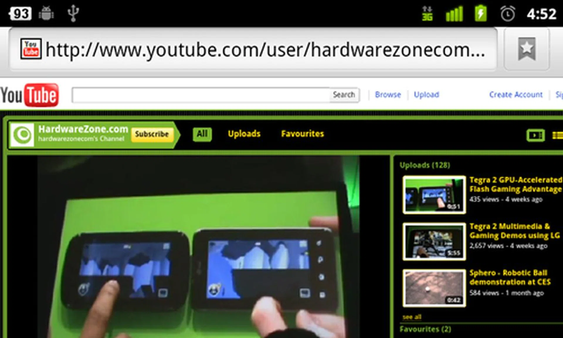 Similar to Android 2.2, you can view Flash content straight off the web. 