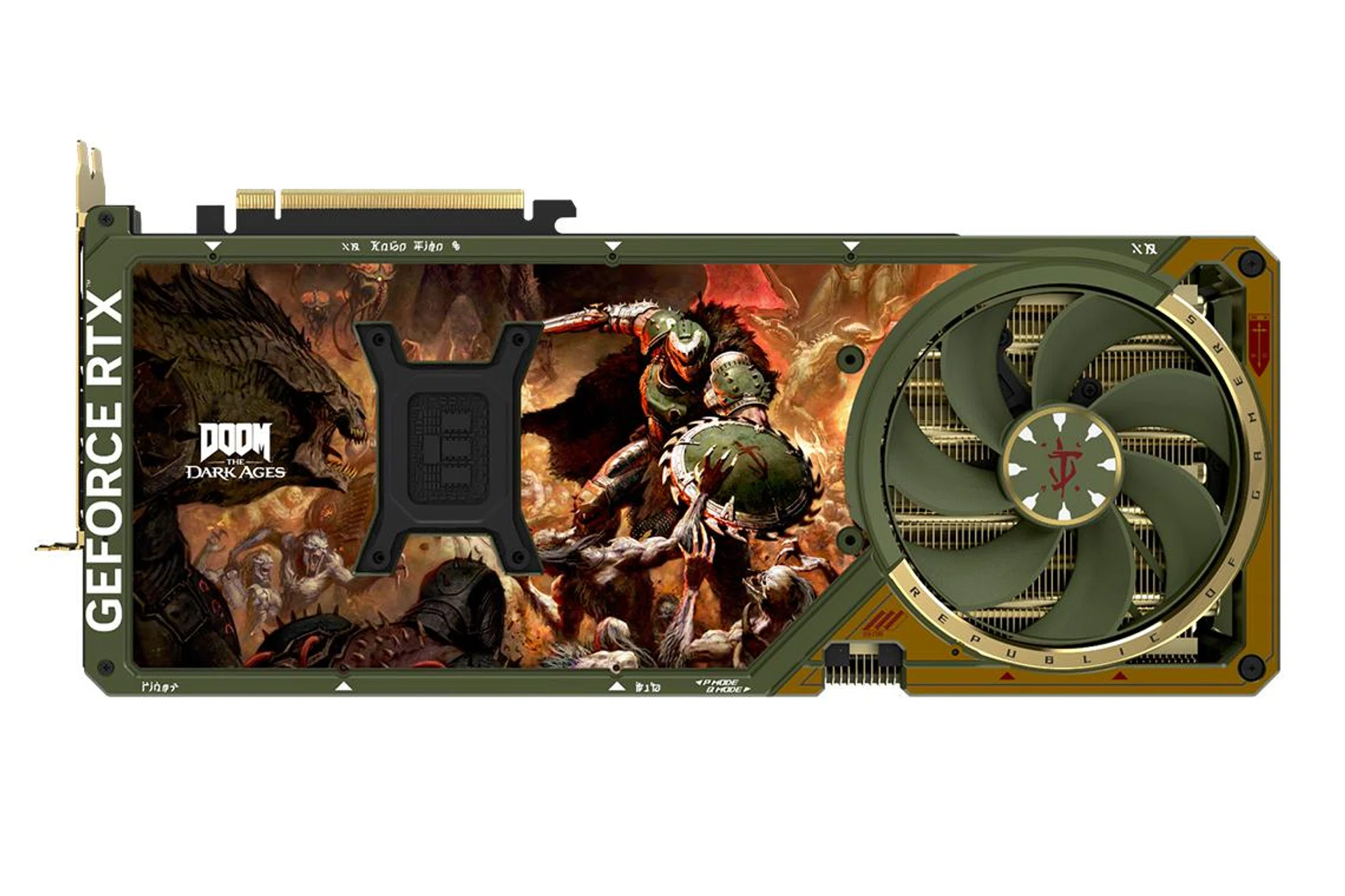 The special edition graphics card comes as part of ASUS's celebration of 30 years of graphics cards, and comes in a special Doom: The Dark Ages bundle. Photo: ASUS.