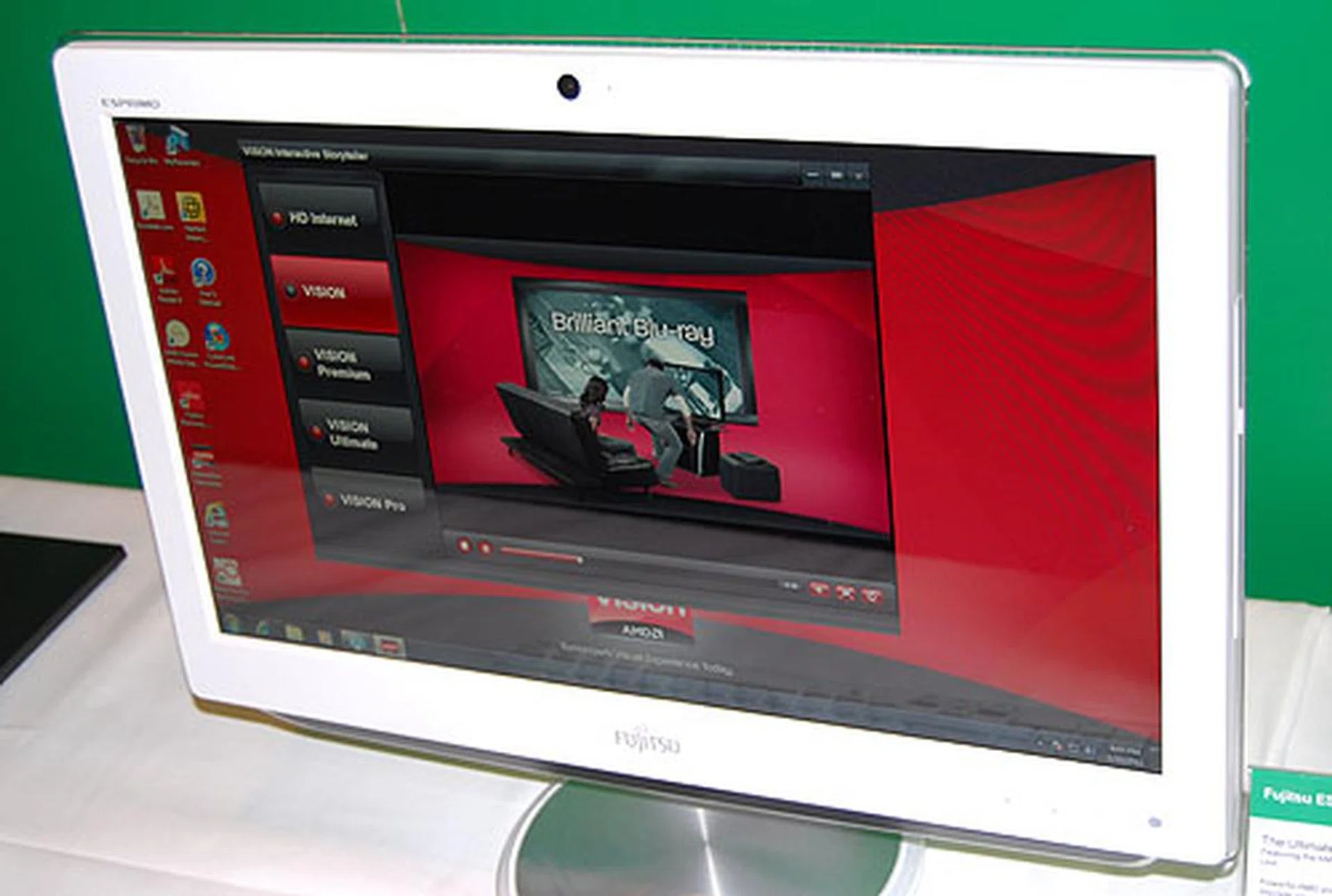 Fujitsu too has an AIO powered by a dual-core Zacate. The 20-inch Esprimo EH300 comes with the AMD APU along with 4GB of RAM and a 500GB HDD. Windows 7 Home Premium 64-bit is installed.