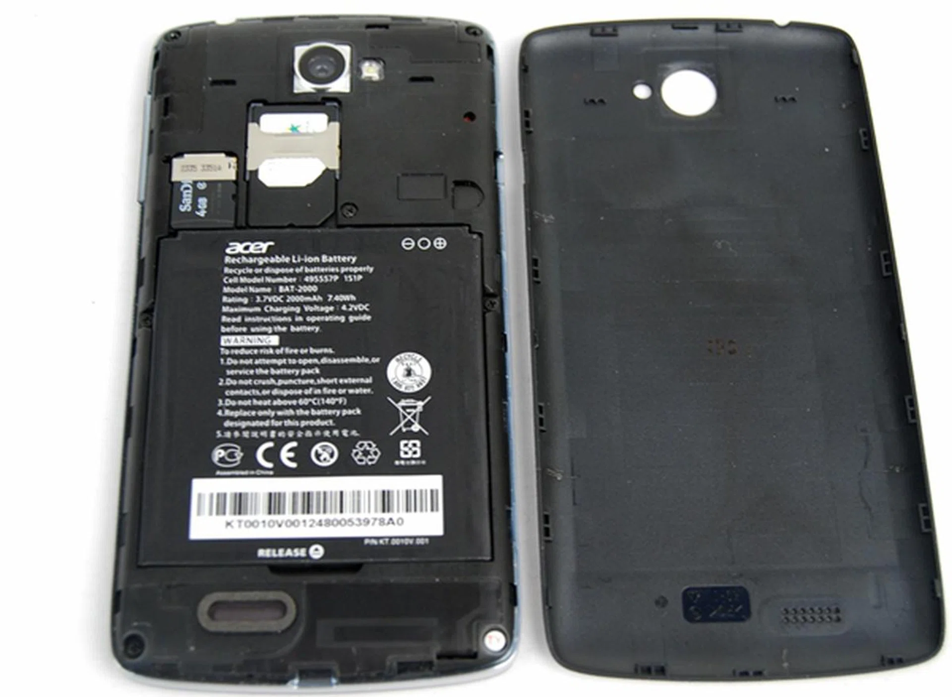 You have to first remove the battery cover, and then the battery to access the microSD and micro-SIM card slots.