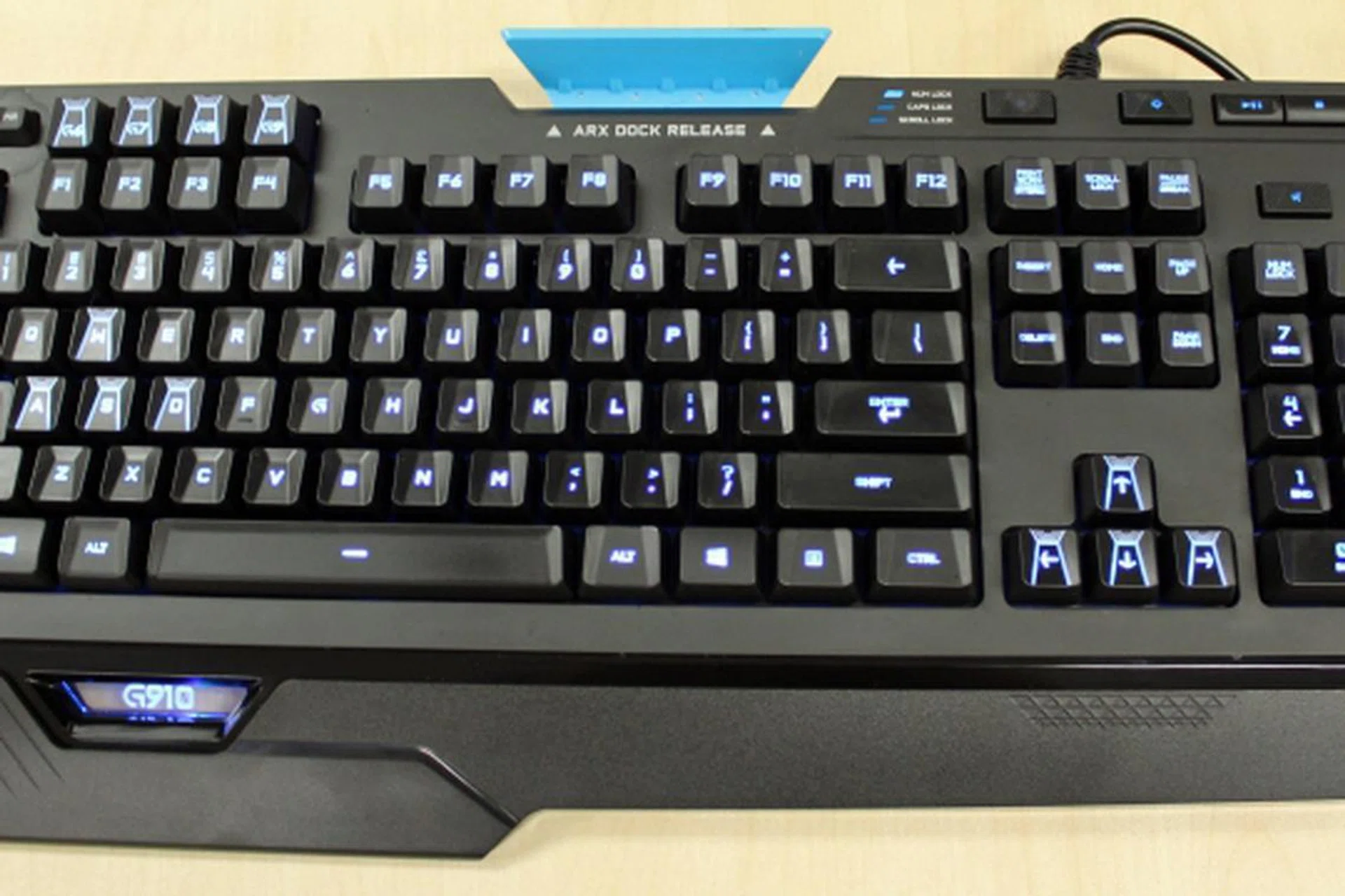 The Logitech Orion Spark G910 Mechanical Keyboard looks mighty impressive, especially when the keys cycle through the colors at startup.