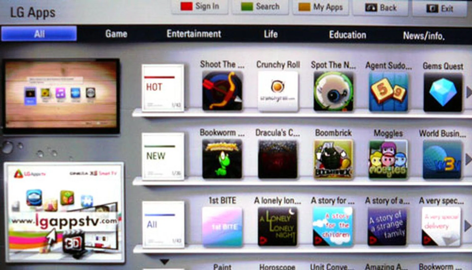 To its credit, LG has an extensive range of casual gaming and entertainment apps in store. However, its lack of VOD services is something it'll have to work on if LG wants to give their competitors some room for thought in the Smart TV department.   