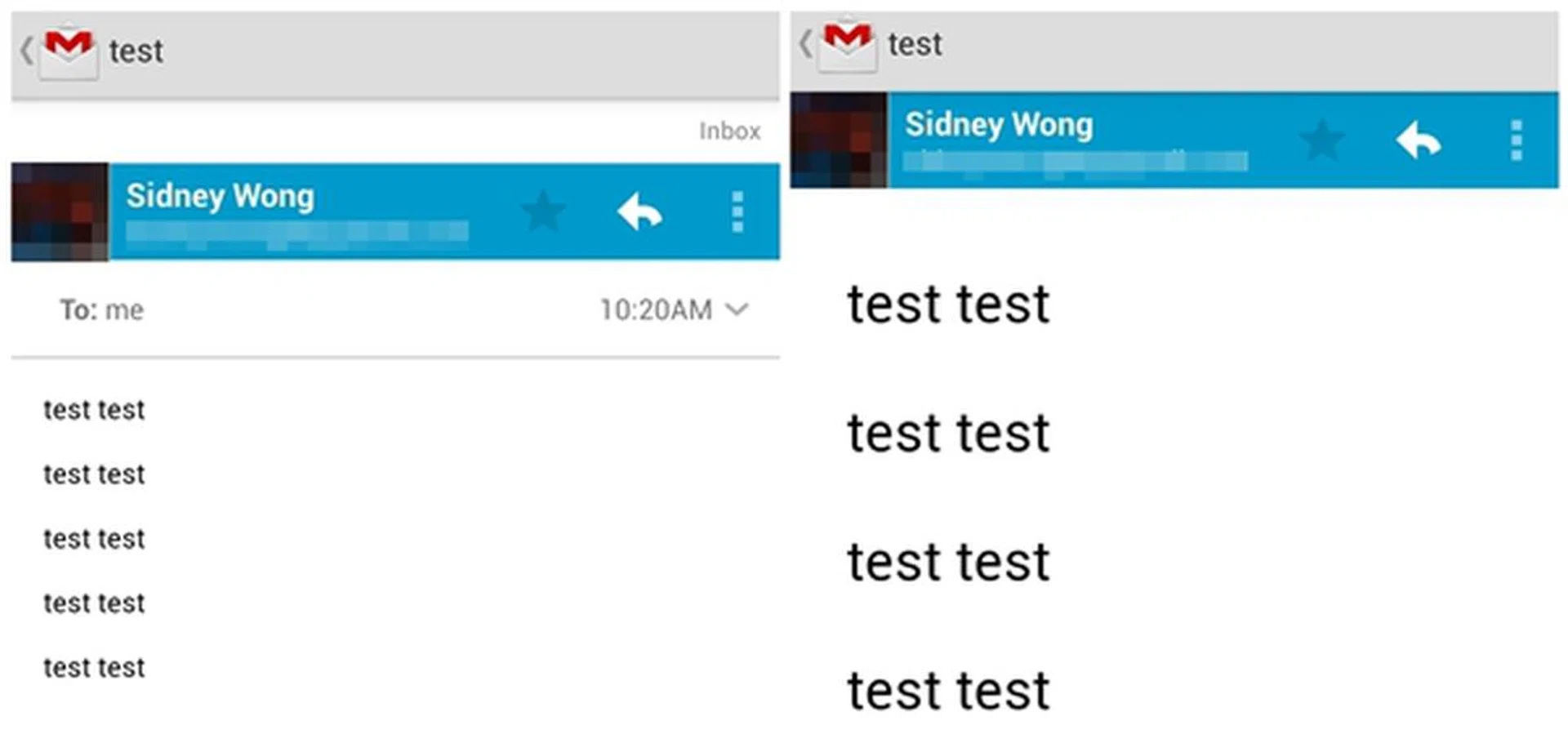 The viewing experience in Gmail is enhanced by turning on "Auto-fit messages feature".