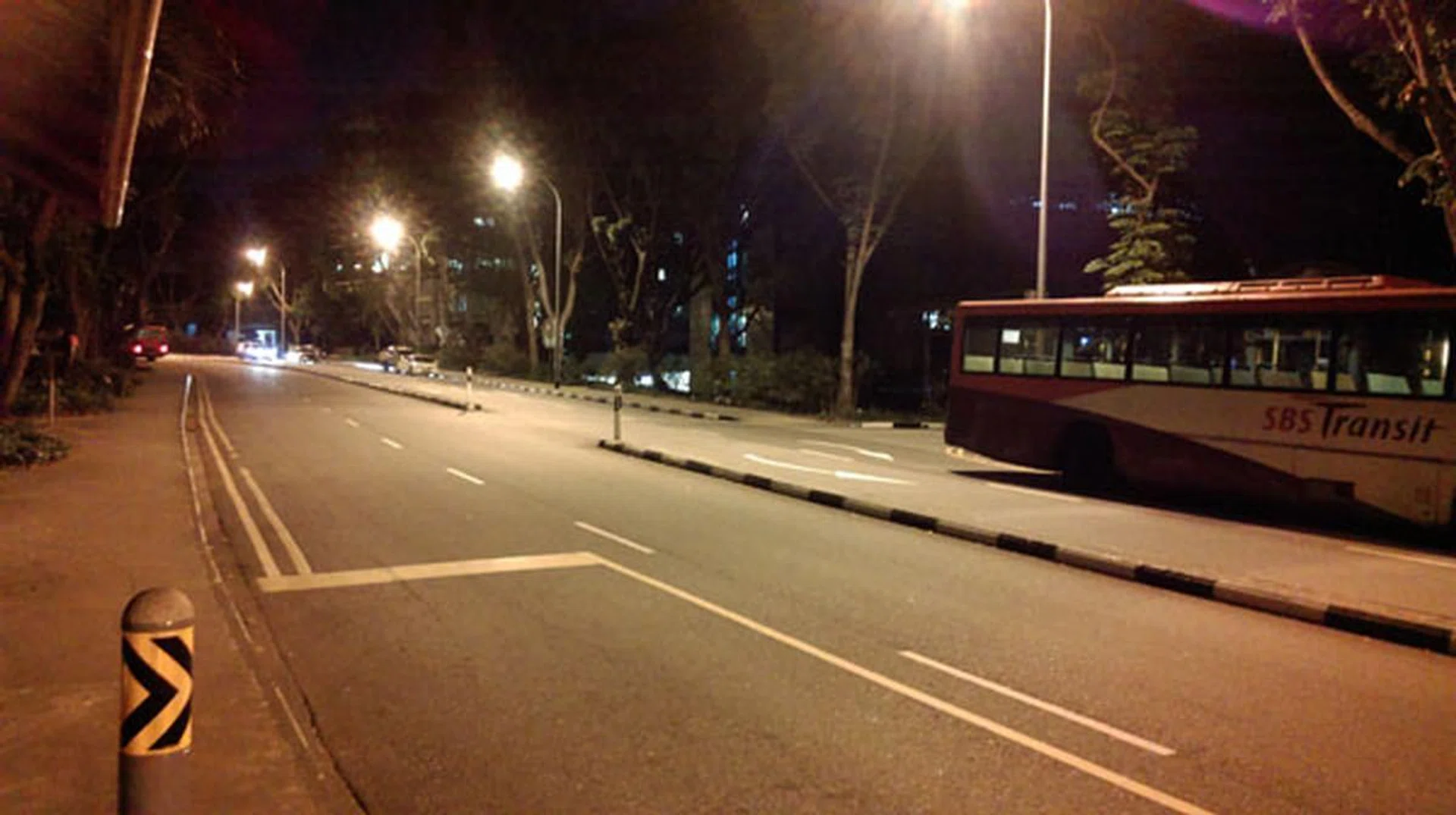 A photo taken at night using the Auto Mode.