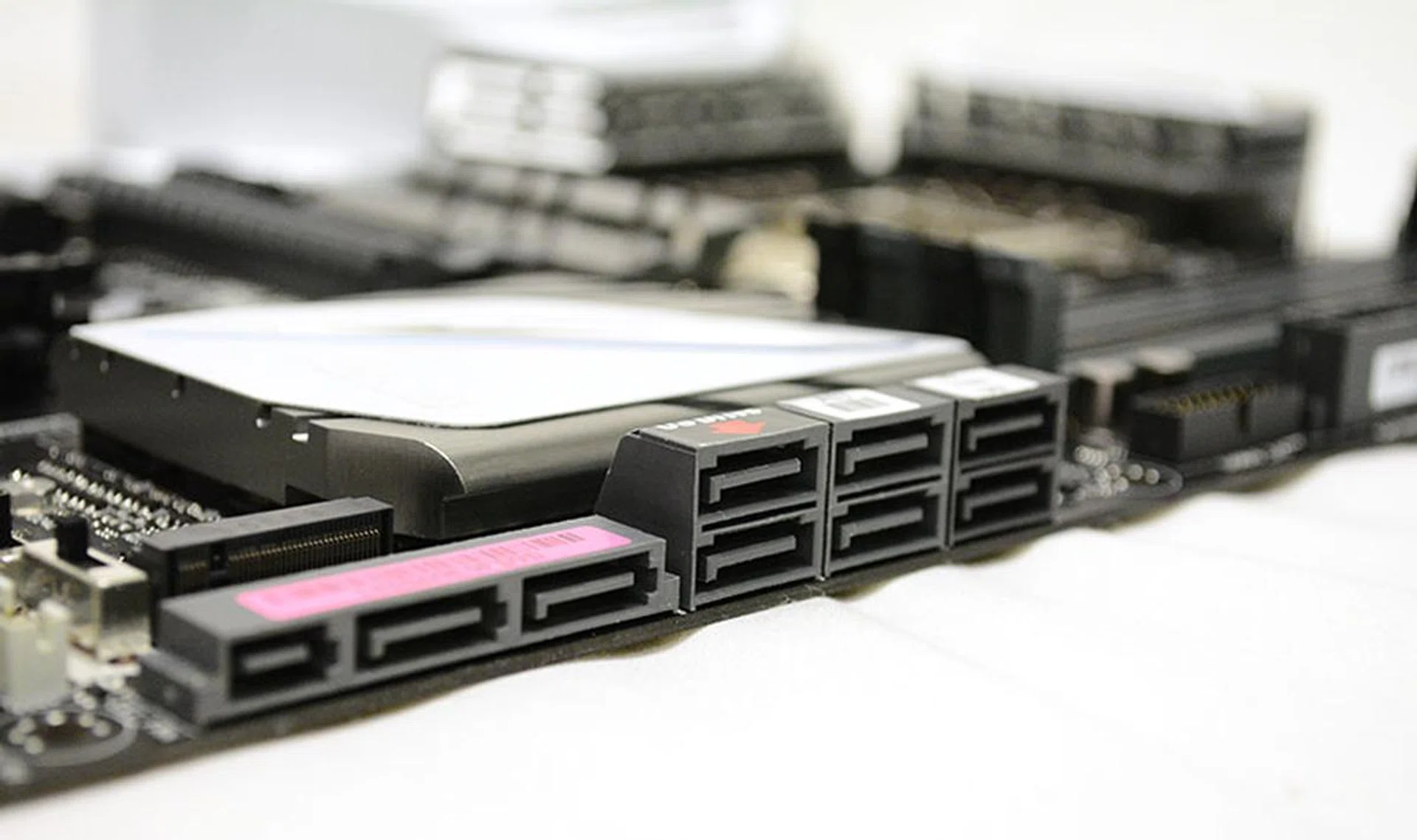 There are a total of eight SATA 6Gbps ports.