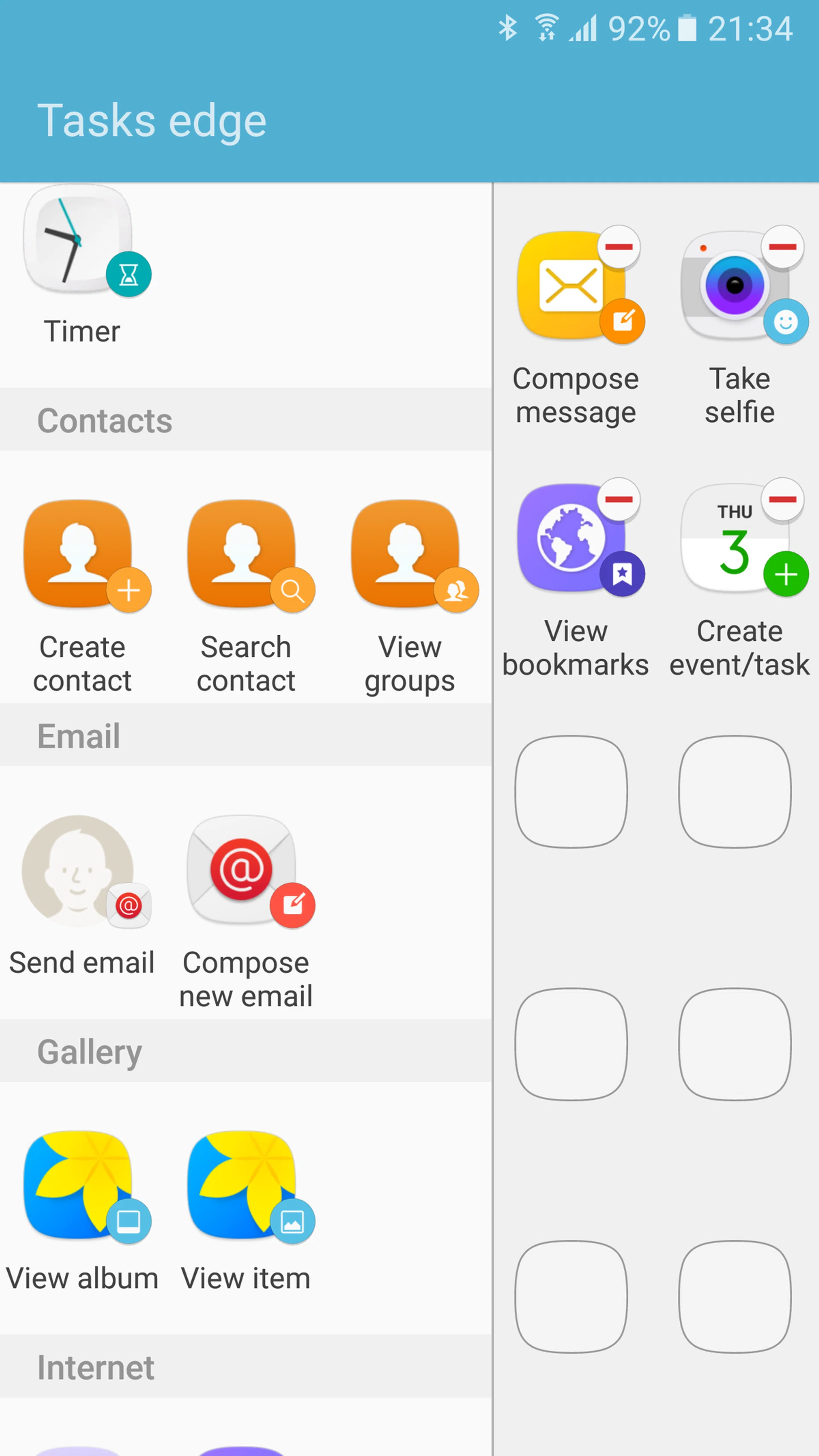 More controls in Task Edge.