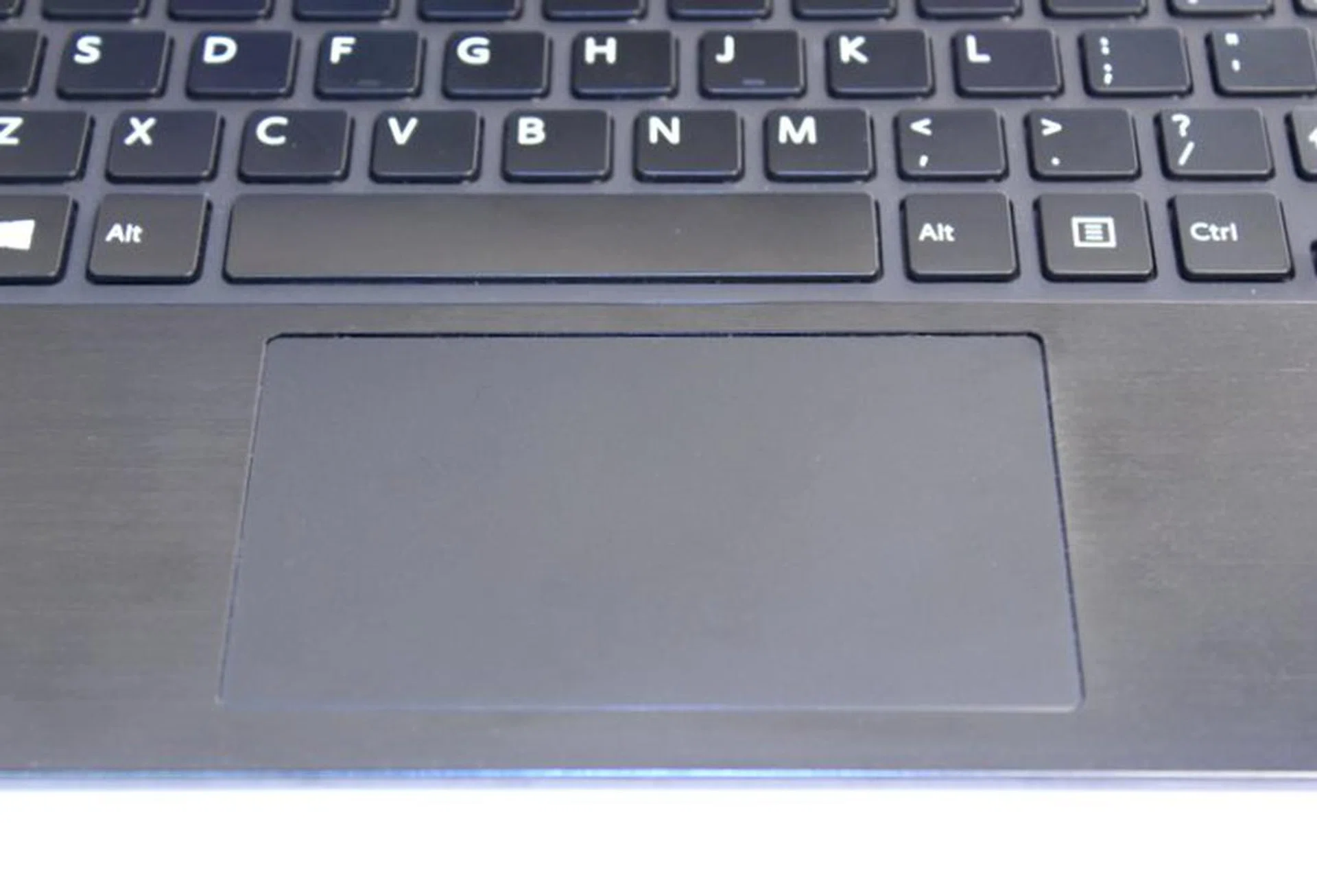 The large clickpad isn't made of glass like other premium Ultrabooks, but it gives users plenty of space to navigate that full HD display. 
