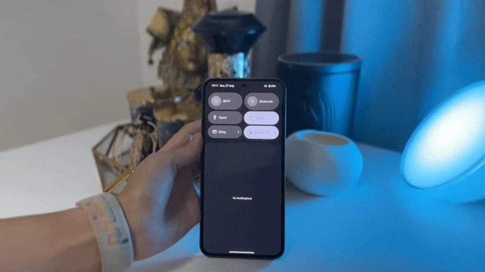 Turning on the Glyph Torch.