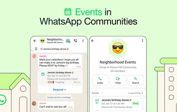 WhatsApp Communities can now organise events within the chat window, and group users can easily RSVP. Source: WhatsApp.