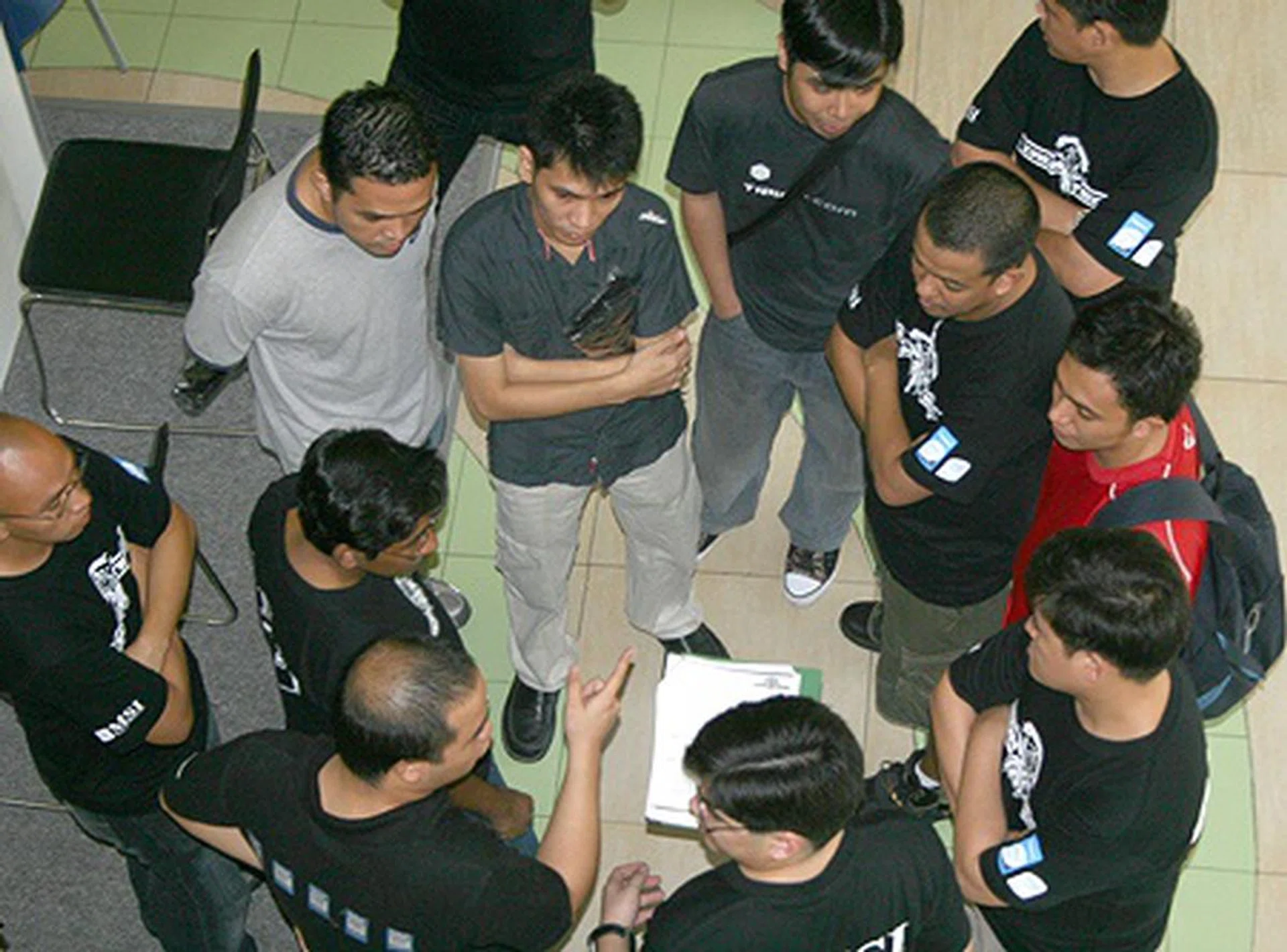  The semi-finalists here being briefed on the mechanics and rules one last time prior to the start of the competition.  