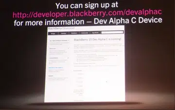 Announced at the BlackBerry Jam Asia event is the availability of a Dev Alpha C device that comes with a QWERTY keyboard.