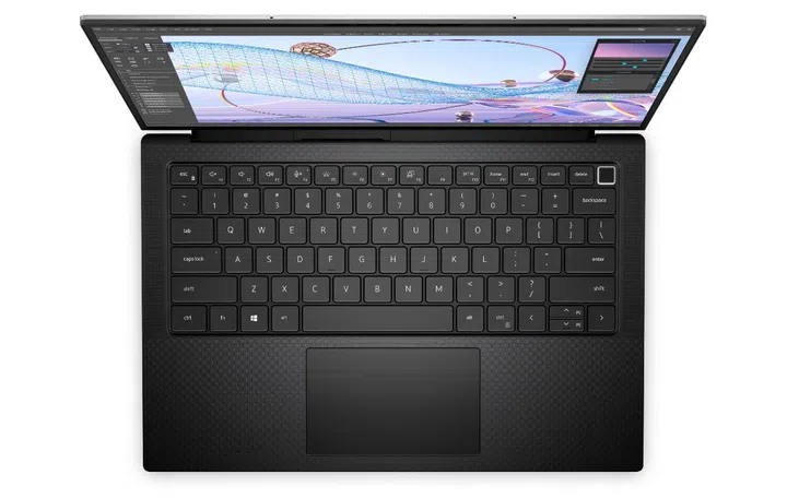 The palm rest is carbon fibre. (Image source: Dell)