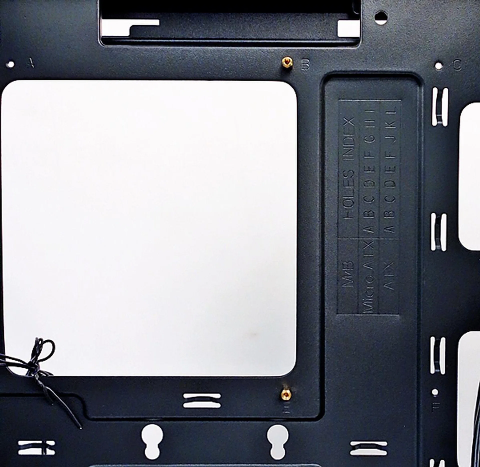 The guide for installing the motherboard standoffs.