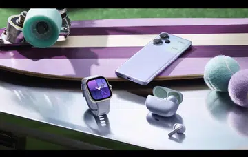 The Redmi ecosystem. The smartphone, smartwatch, and buds. 