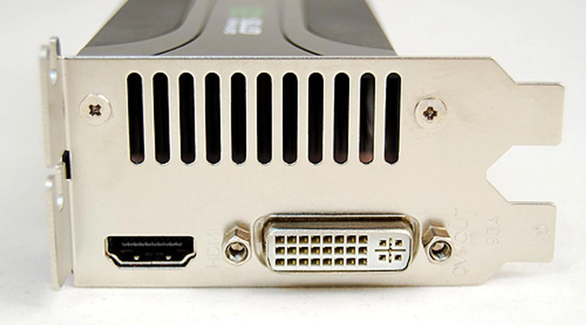 Because of its small form factor, there's only a single DVI and HDMI port.