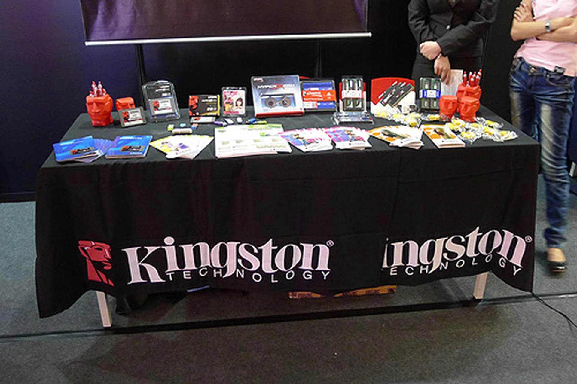 Kingston showing off their range of memory solutions.