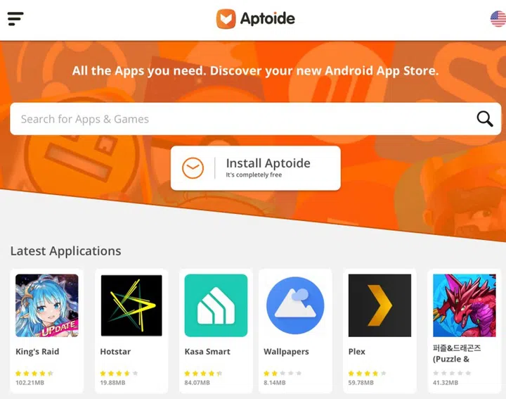 Aptoide is one of the most popular third-party sources to download Android apps.