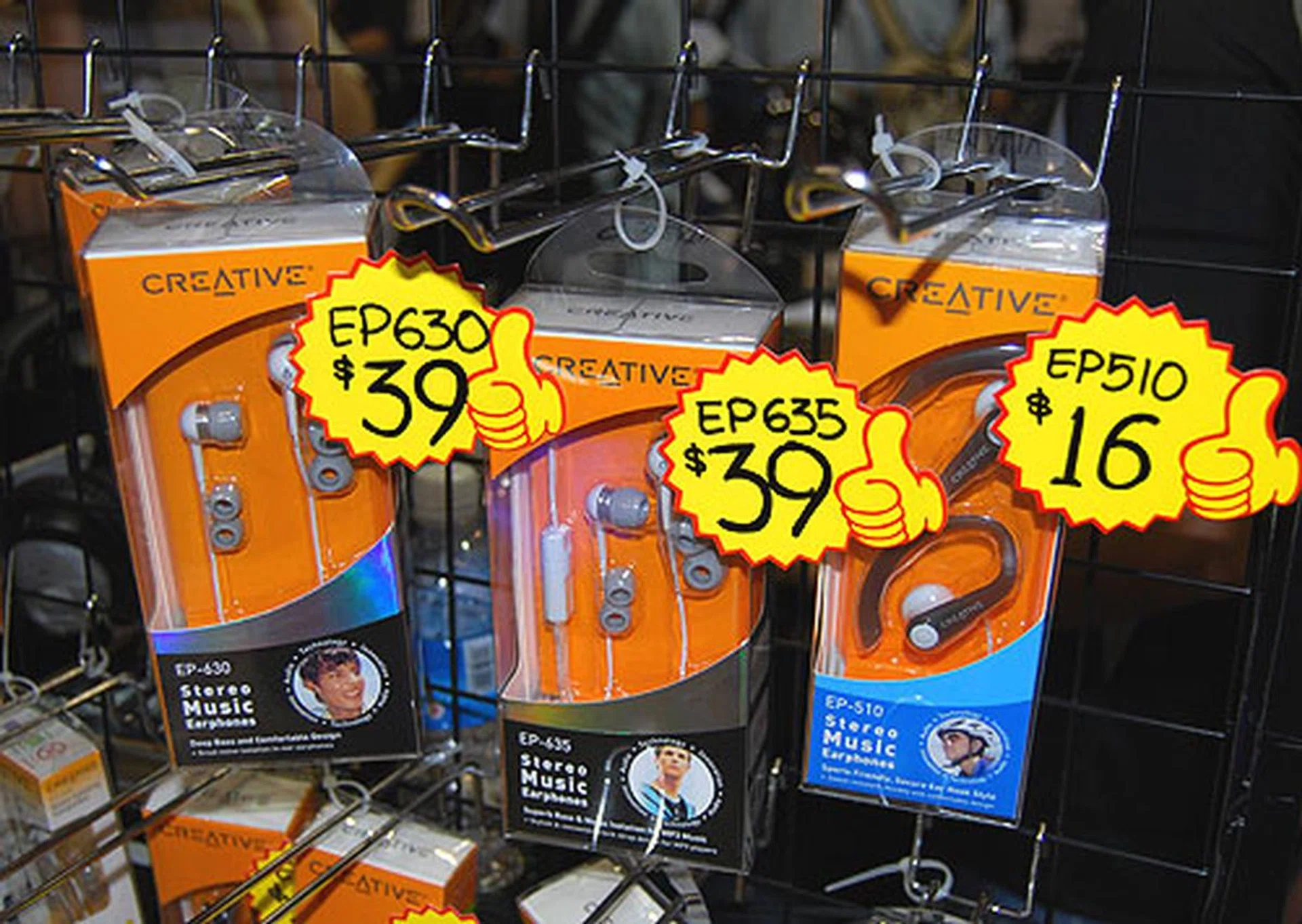  If a simple no-fuss earphone is all you need, Creative has numerous in-ear and normal earphones for sale, all for the budget shopper.  