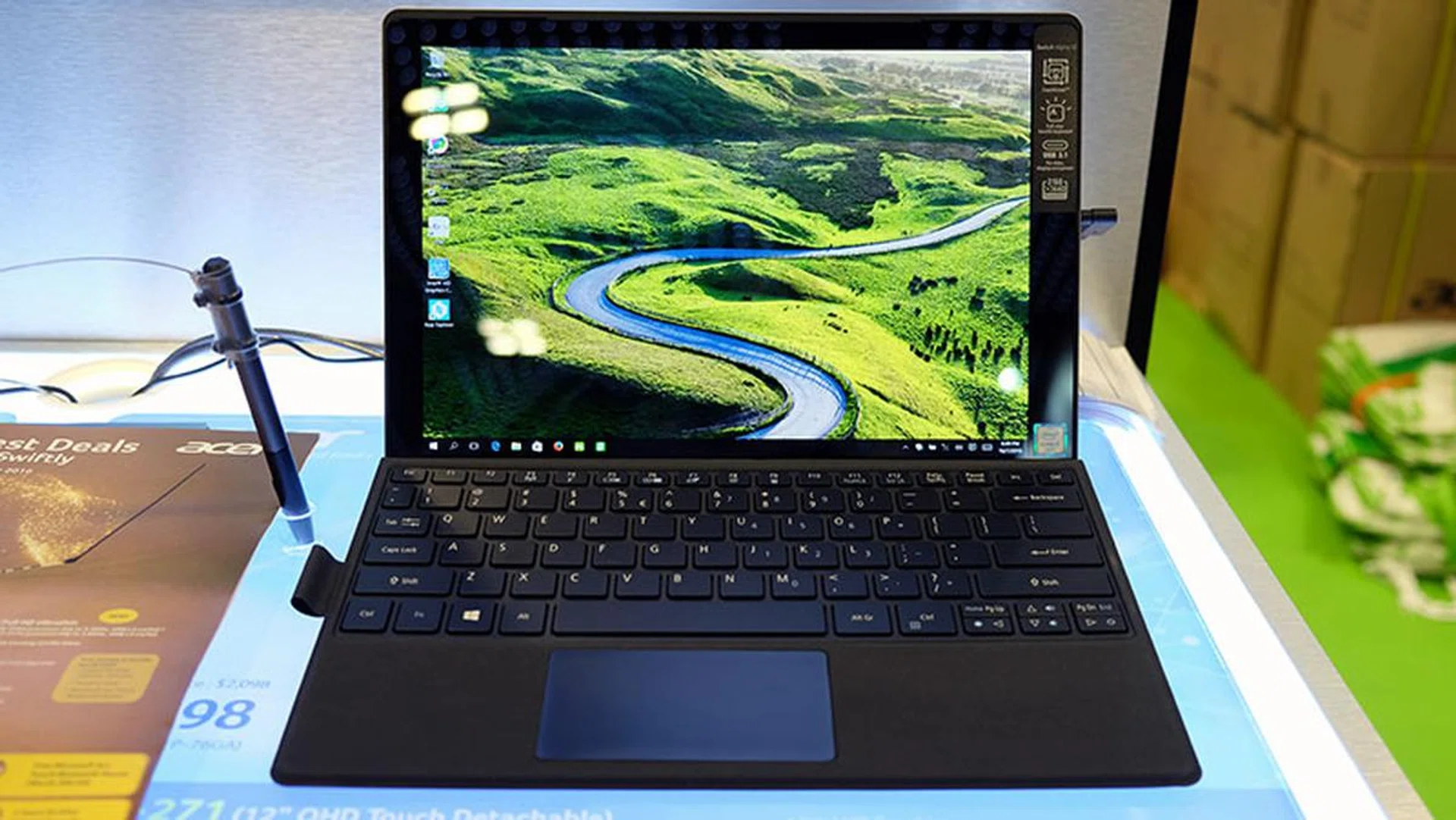 If you think the Microsoft Surface Pro 4 too expensive, the Acer Switch Alpha 12 may be a good option. It features a fanless design, relying instead on an integrated liquid cooling solution to stay cool. You’ll be able to get it with up to an Intel Core i7-6500U processor, 8GB of RAM, and a 256GB SSD. It is available now starting at $1,298 (U.P. $1,498), and comes with a premium bundle (worth $475.95) that includes things like an Acer Active Stylus, a 3-year McAfee Internet Security subscription, and Microsoft Office 365 Personal.