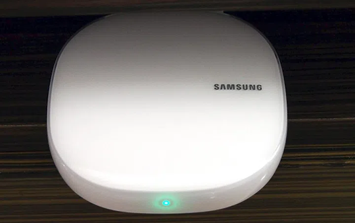 The Samsung Home Connect was designed to be compact and unobtrusive.