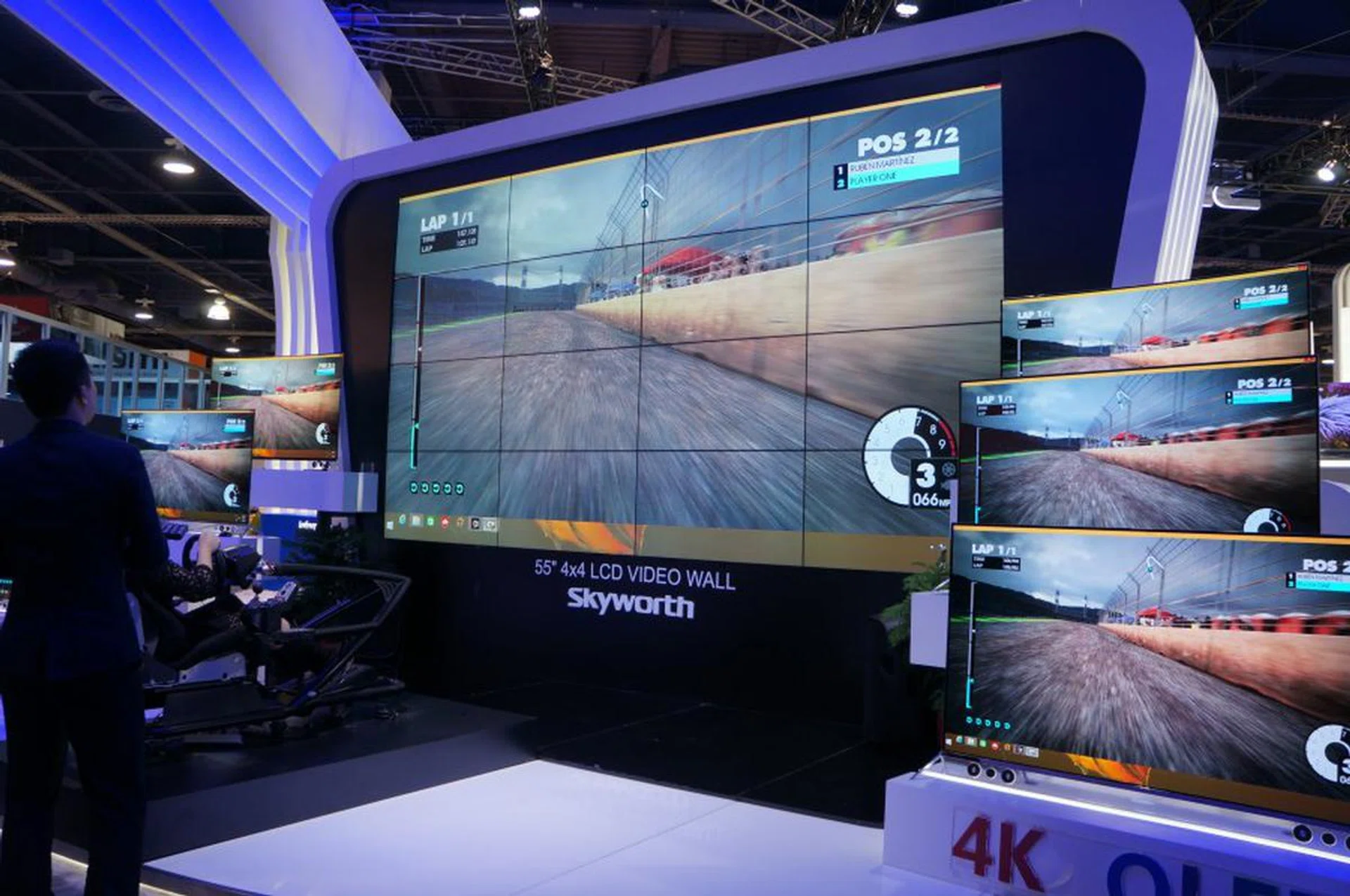 This was quite the crowd puller at Skyworth – a huge video game wall!