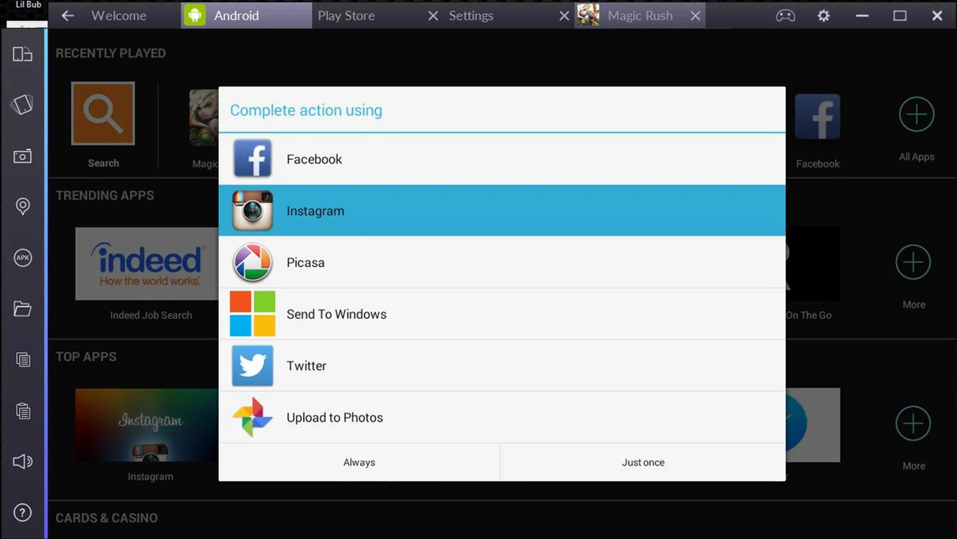 ... then choose the app you wish to work on...