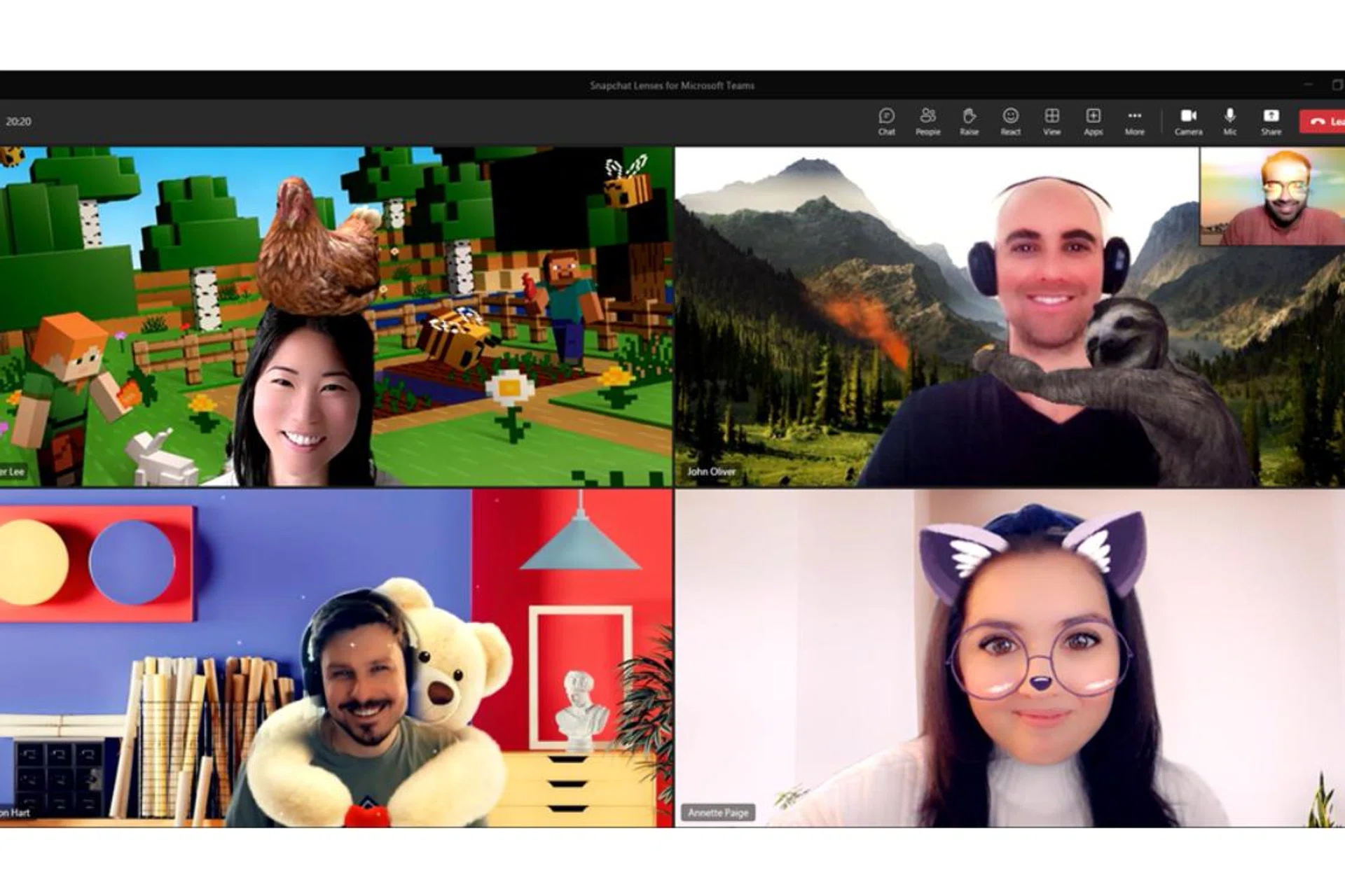 Add some visual fun to your video chats. Image source: Microsoft. 