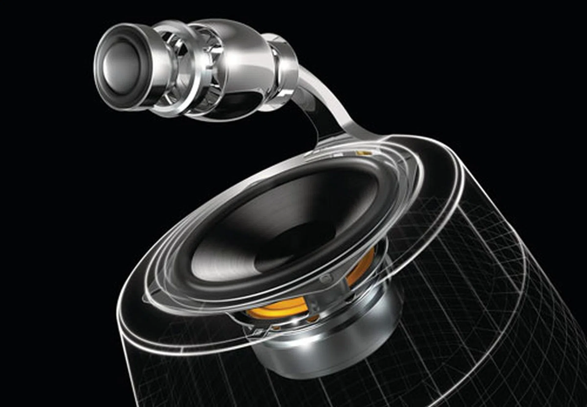 Philips has lofty ambitions to create an uncolored pair (acoustically speaking) of speakers capable of a wider sound dispersion. Judging by what we've heard so far, they've come mighty close to achieving their goals. Here's a cross-sectional view of the DS9800W for your viewing pleasure. 