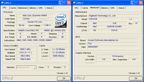 CPU-Z overclocking screenshot. Click for full size image.