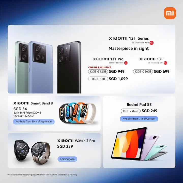 All Xiaomi products launching in September 2023, alongside with the 13T series prices.
