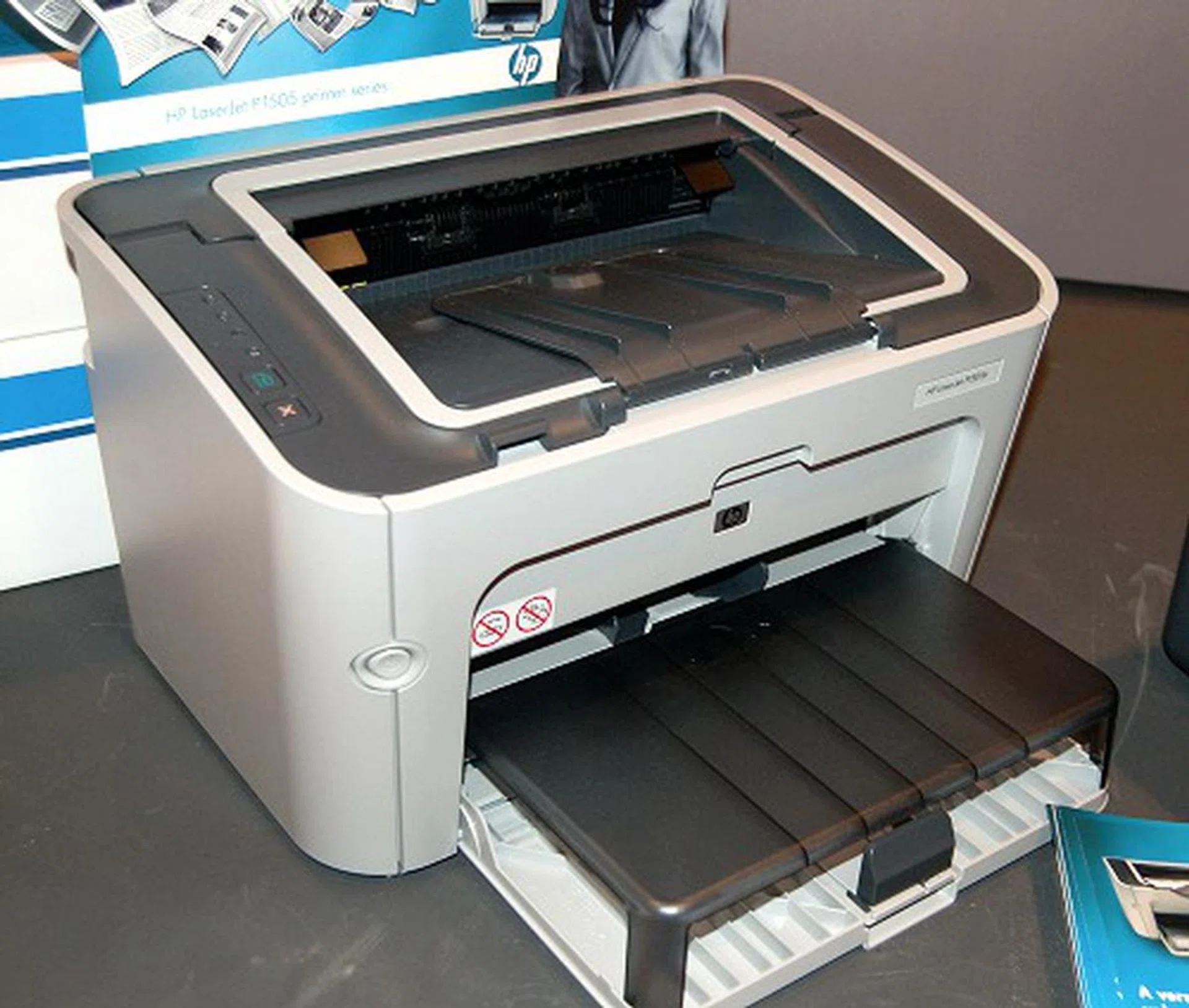 If you re require more print volume, thus better paper handling requirements, speedier printing and with integrated networking, the GP LaserJet P1505 is the one you seek. Boasting 24 pages per minute print speed, we saw it operate first-hand and it can delver the first page in just under 6.5 seconds as soon you hit the print button in your software! Impressive indeed and it's only marginally more expensive than the smaller P1006 model. Part of the reason for its speedy operation is its Instant-On technology which means the printer doesn't enter the sleep mode, but with enhancement all-around to the printer technology, it still consumes less power than other options in its class.  