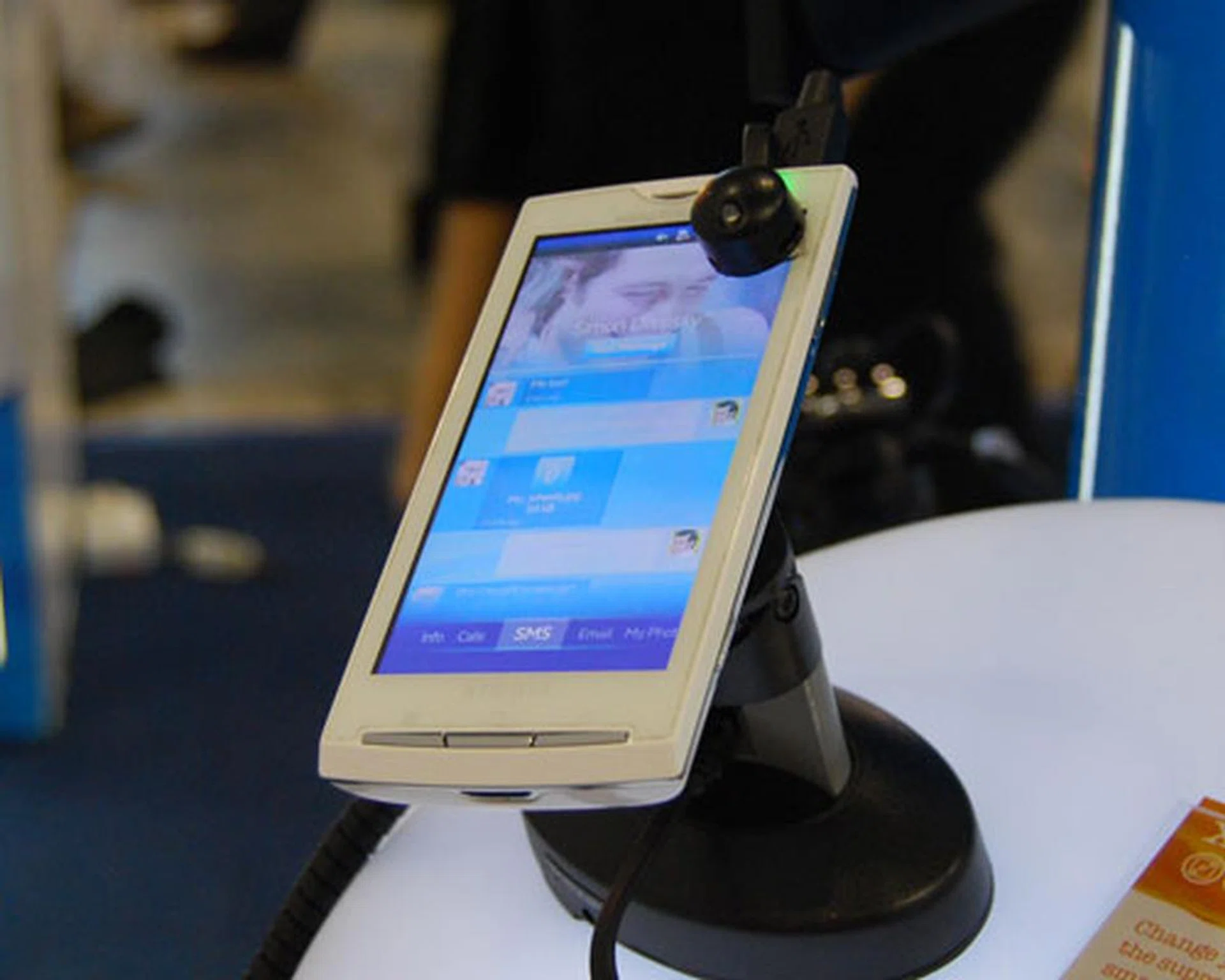 The first item we spied is the Sony Ericsson Xperia X10 HD, priced at $598. It is essentially the Xperia X10, with the HD tag reflecting its updated 720p video recording capabilities through its 8-megapixel camera and an updated Timescape and Mediascape interface. 