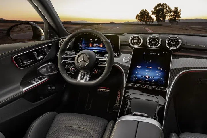 The interior is familiar C-Class. (Image source: Mercedes-AMG)