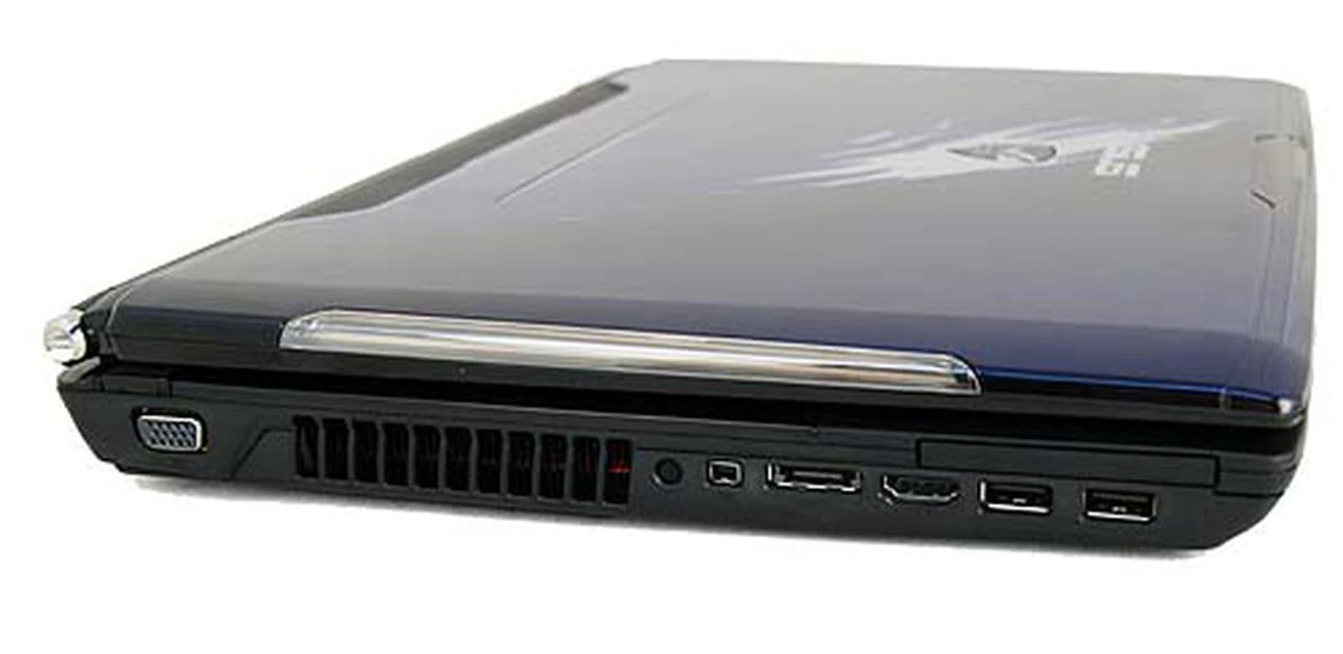 On the left, you get the rest of the ports, including a VGA out, S/PDIF jack, FireWire, HDMI, eSATA and two more USB 2.0 ports.