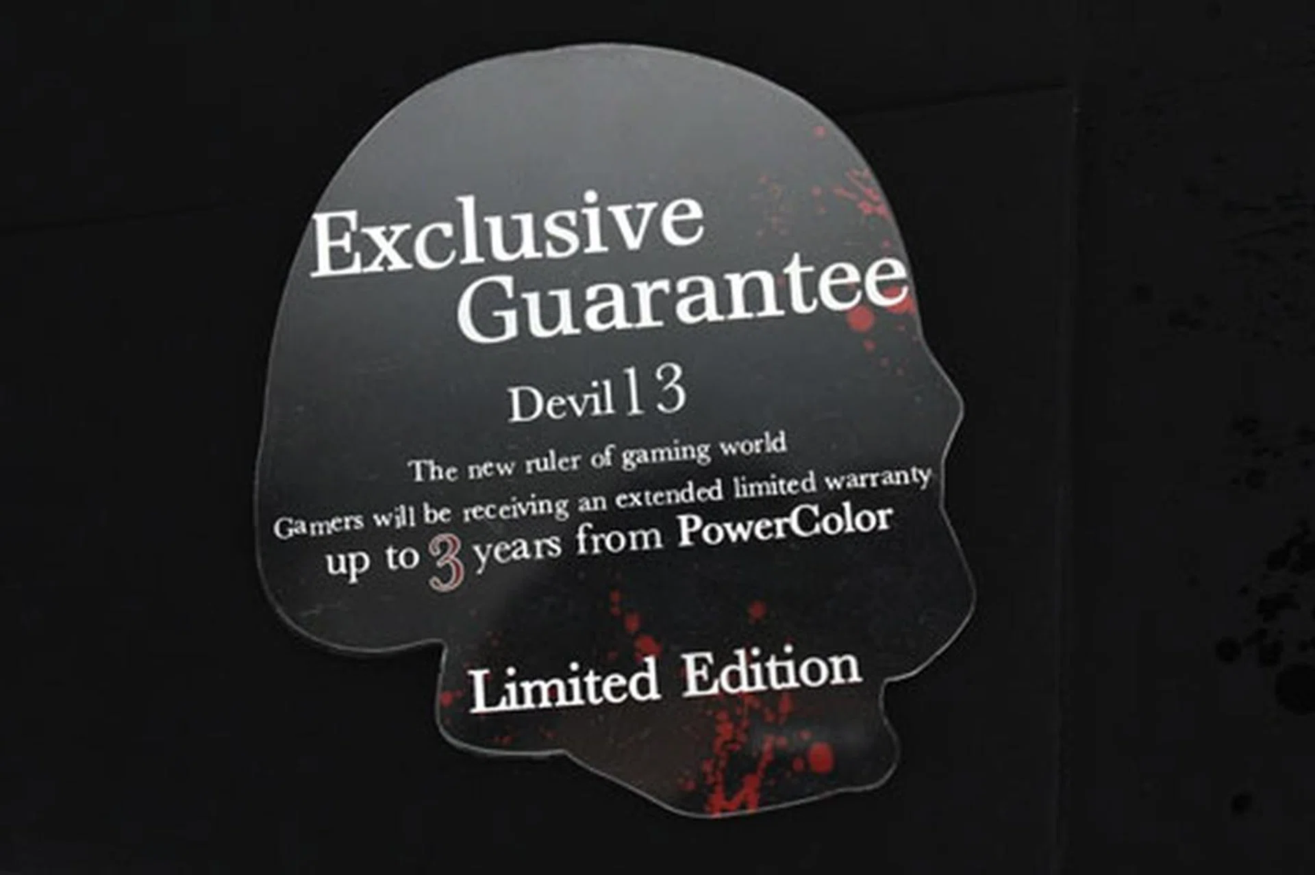 ...to reveal your three year limited warranty.