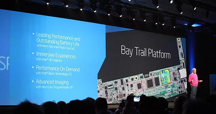 Dr. Hermann Eul, corporate vice president and general manager of Intel's Mobile and Communications Group at this morning's announcement of Bay Trail.