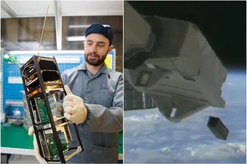 SpooQy-1 was launched by the Japan Aerospace Exploration Agency to the International Space Station in April 2019, and then deployed into orbit on June 17, 2019. (Image source: Center for Quantum Technologies, National University of Singapore; Jasa)
