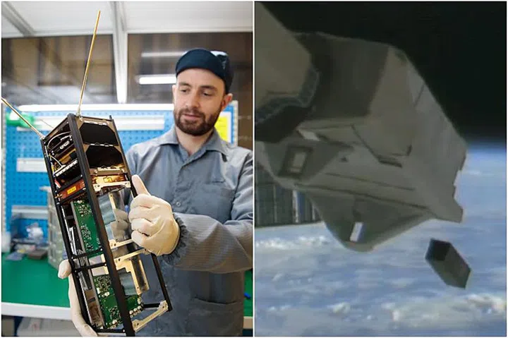SpooQy-1 was launched by the Japan Aerospace Exploration Agency to the International Space Station in April 2019, and then deployed into orbit on June 17, 2019. (Image source: Center for Quantum Technologies, National University of Singapore; Jasa)